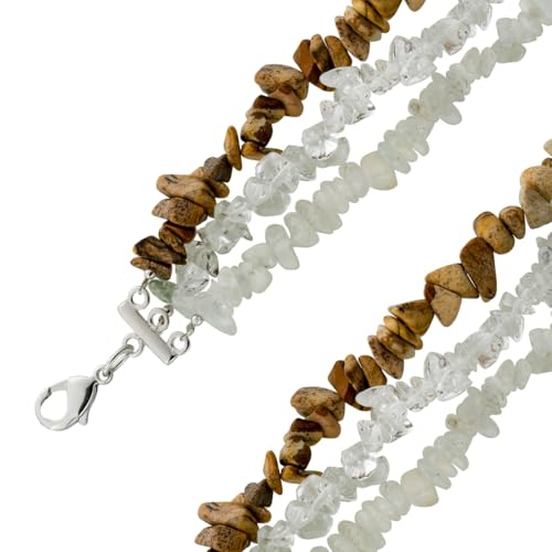 Ch.Abramowicz Mondstein Armaband brauner Bilderjaspis Bergkristall Edelsteine 22