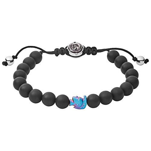 Diesel DX1271873 Herren Armband Edelstahl Silber schwarz Natursteine 24 cm