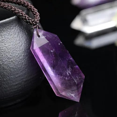 Halskette mit Obelisk-Anhänger aus natürlichem Bergkristall, 1 Stück