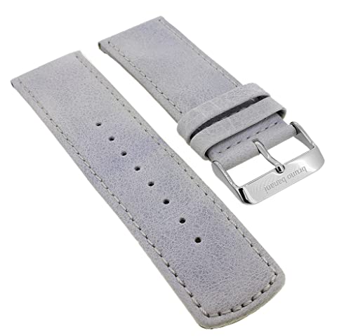 Bruno Banani Big Square Ersatzband 26mm in grau glatt aus Leder SQ4 901 301 BR20687