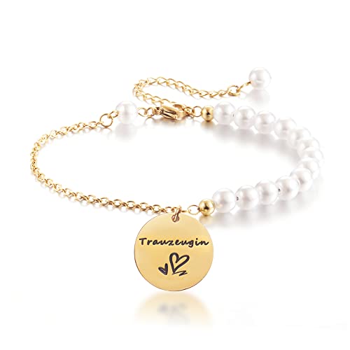 Melix Home Trauzeugin Geschenke Perlen Armbänder Hochzeit Geschenk für Brautjungfer Schmuck Armband