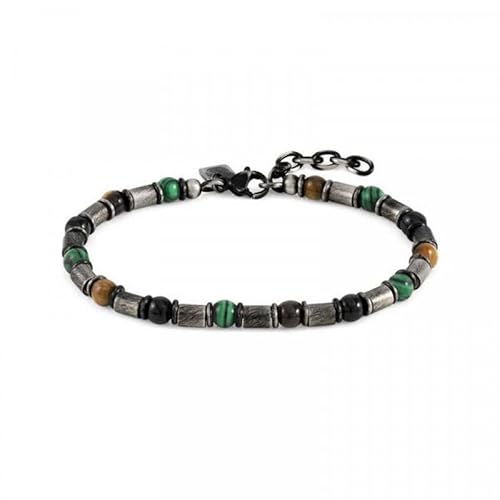 Nomination Men's burnished steel bracelet with multicolor spheres Instinct Stone 027921/061
