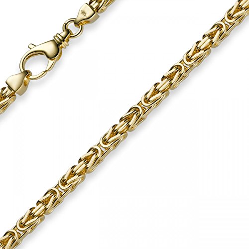 Schmuck Krone 3,5mm Armband Armkette Königskette aus 585 Gold Gelbgold 21cm Herren
