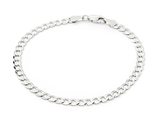 Silberketten-Store Panzerkette Armband Herren Silber 5mm I Panzerarmband Herren Silber 925 nickelfrei I Männer Armband 1,2mm Stärke mit Karabiner