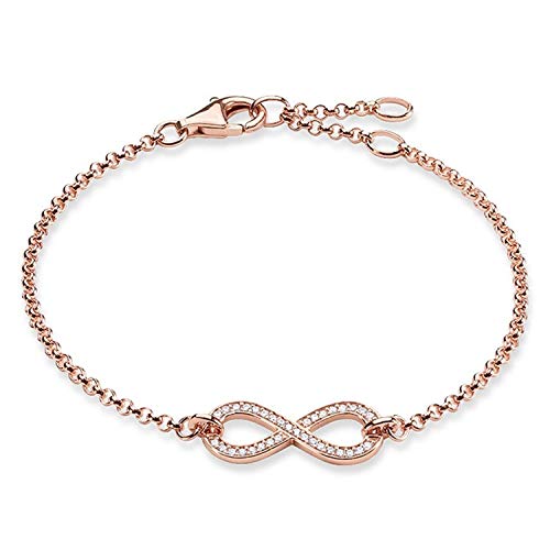 THOMAS SABO Damen-Armband 925 Silber Zirkonia weiß Brillantschliff 19.5 cm - SCA150003