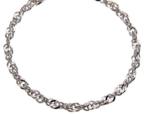 Singapurkette, Armband, 4,5mm - echt 925 Silber, Länge 24cm