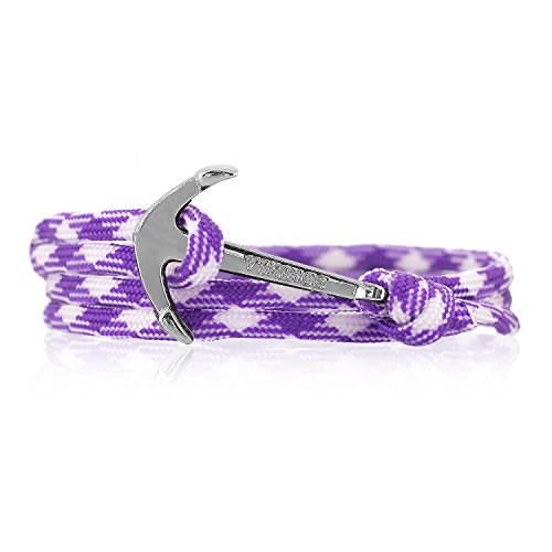 Anker:Silber Armbad Lavender -Lila/Weiss