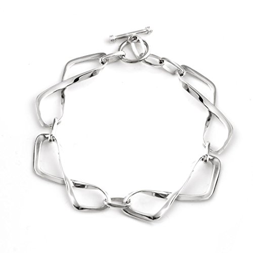 Silverly Frauen .925 Sterling Silber Twisted-Infinity-Symbole  8 -Armband