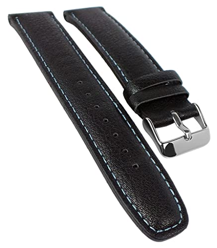 Bruno Banani Moros Ersatzband 20mm aus Leder in schwarz Schließe silberfarben BR30012