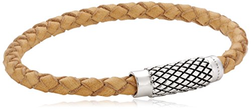 Baldessarini Armband 925 Sterling rhodiniert Leder 21 cm Y2071B/90/00/21