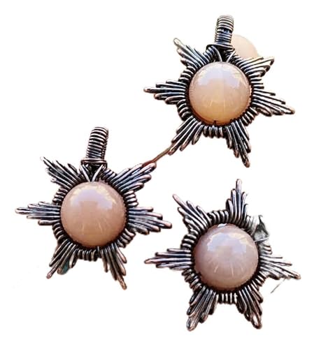 10 Stück Mondstein-Edelstein-Sonne nanhänger -Standard