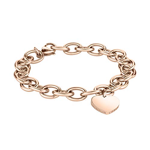 LIEBESKIND Armband mit Anhänger aus Edelstahl Roségold