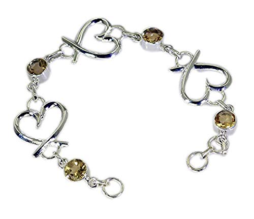 RIYO Citrin erschwinglichen Schmuck Freundschaftsarmband, Silber l 7.5in sbracit-14014