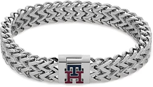 Tommy Hilfiger Herren Armband aus Edelstahl in der Farbe Silber, Länge: 19cm, 2790462