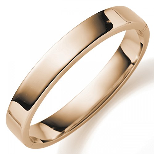 Armreif Armband Armschmuck aus 585 Gold Rotgold, 10mm breit flach oval glänzend