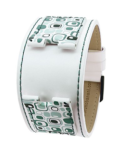 Bruno Banani Unterlagenband Ersatzband weiß/grün Leder CA3 206 306 CA3 262 306 CA3 246 306