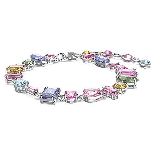 Swarovski Gema Armband, Rhodiniertes Damenarmband mit Farbenfrohen Swarovski Kristallen