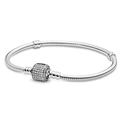 PANDORA Damen-Armband Pavé-Kugelverschluss 925 Silber Zirkonia weiß 20 cm - 590723CZ-20