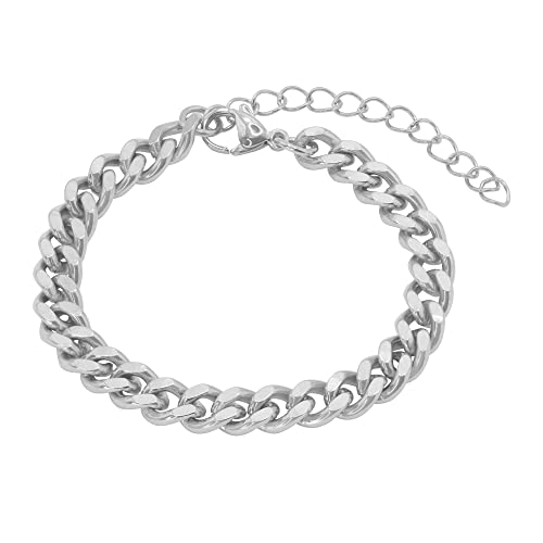 Heideman Armband Herren Jason aus Edelstahl silber farbend Armkette für Männer mit Verlängerung