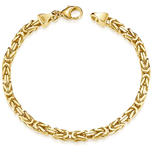Materia Herren Armband Silber 925 gold Königskette - Männer Schmuck vergoldet SA-145-24cm