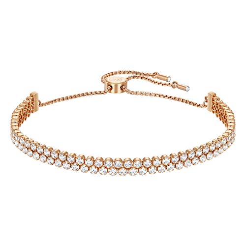 Swarovski Matrix Armband, Weiss, Roségold-Legierungsschic ht