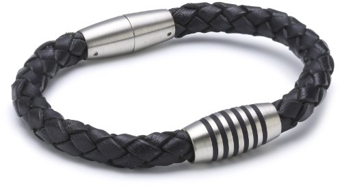Boccia Damen-Armband Leder Schw., 1 Element (Titantan) 0347-0519