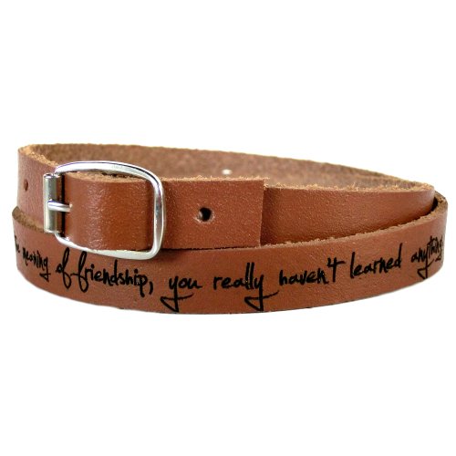 area17 Lederarmband Wickelarmband 50 cm Cognac mit Schnalle Armband mit Wunsch Gravur