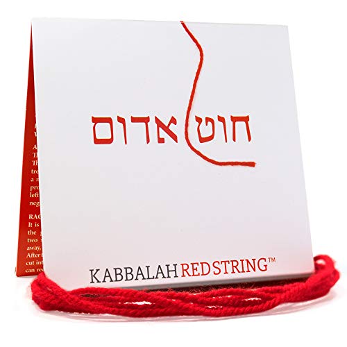 Der ORIGINAL Kabbalah String aus Israel RED STRING Kabbalah Armband Pack - 150 CM Red String für bis zu sieben Evil Eye Protection Armbänder - Gebet, Segen und Anleitung enthalten!