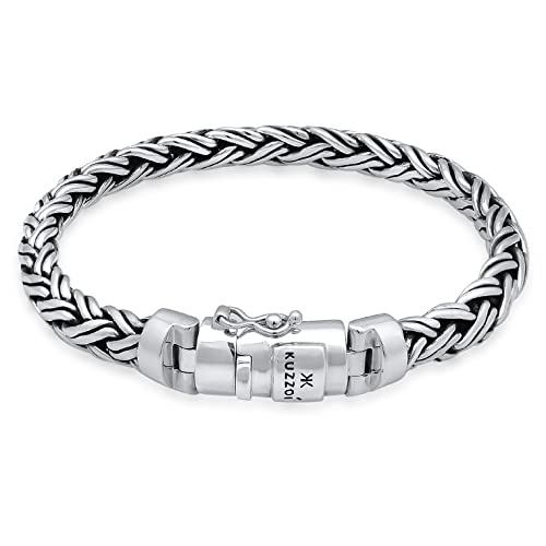Kuzzoi Silberarmband Herrenarmband aus massivem 925er Sterling Silber, Breite 8,5 mm, Länge 23 cm, 335111-023
