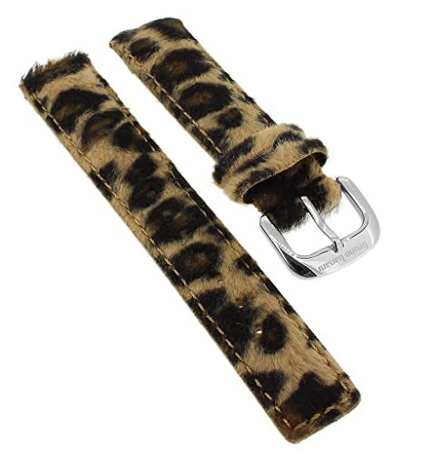 Bruno Banani Uhrenarmband 19mm aus Leder Leopardenmuster mit Naht CD3194
