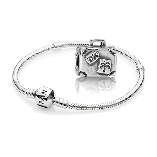 Pandora Original Geschenkset - 1 Silber Armband 590702HV-17 + 1 Silber Charm 790362 Koffer