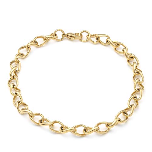 Heideman Armband Plutos Herren aus Edelstahl gold farbend poliert Armkette für Männer vergoldet