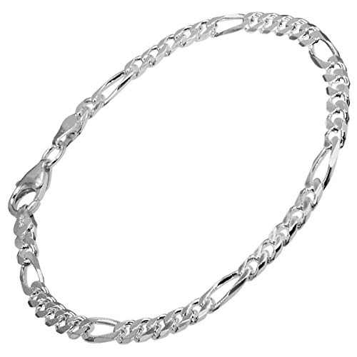 trendor Figaro-Armband Silber 925 JHerrenarmband Breite 4,3 mm 41994-19 19 cm