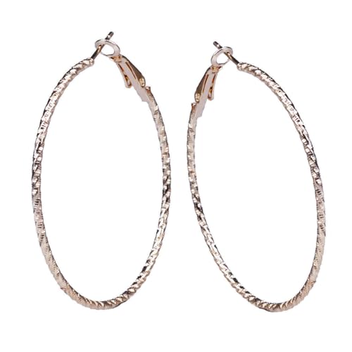 Everstone Damen Mode Weißgold Gefüllt Große Creolen-Ohrringe 0169