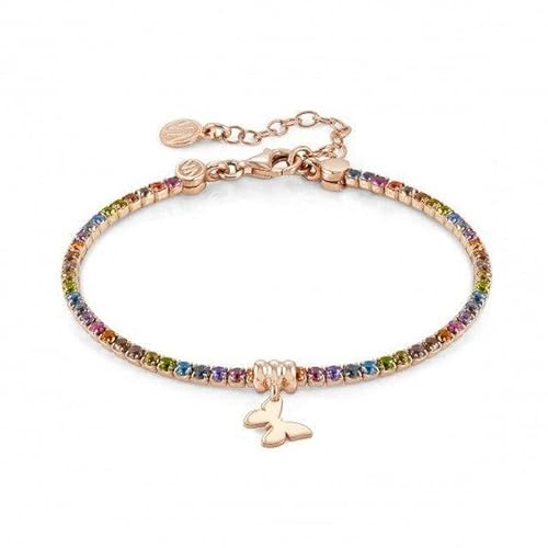 Nomination Woman tennis bracelet butterfly silver 925 rosé and multicolor zircons Chic & Charm 148612/037