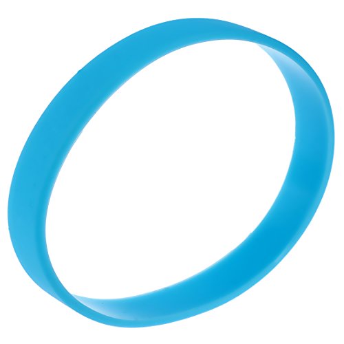 Duendhd Armband aus Silikon, elastisch, Blau, Silikonkautschuk