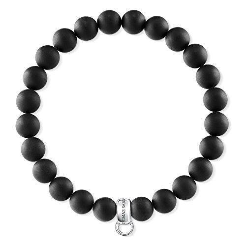 Thomas Sabo Damen Charm-Armband Obsidian Charm Club 925 Sterling Silber X0219-023-11