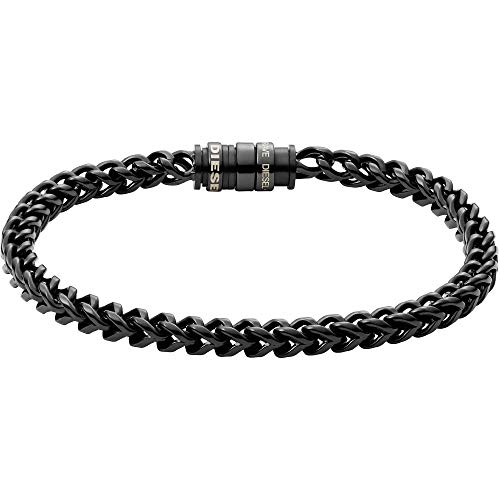 Diesel Armband Für Männer Stahl, Länge: 18,5Cm Schwarz Edelstahlarmband, DX1286001