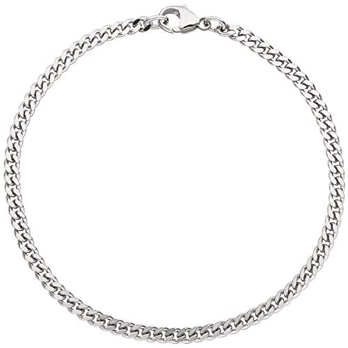 3,3mm Goldarmband Panzer Armband 585 Gold Weißgold Unisex 21cm