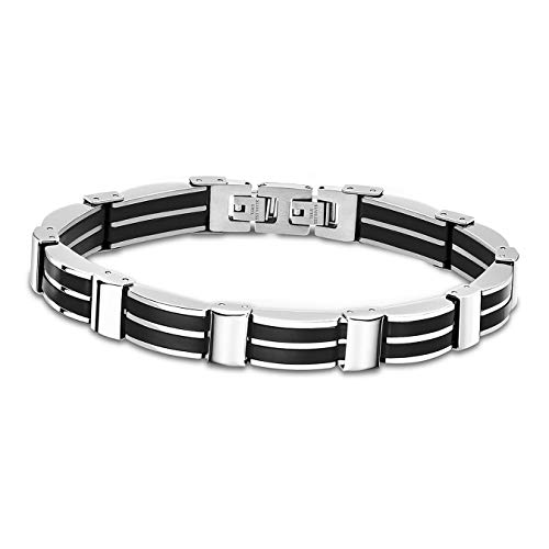 Lotus Style Armband Herren LS1878-2/3 Edelstahl silber schwarz D1JLS1878-2-3
