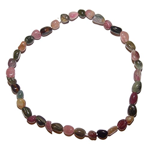 Turmalin rosa und grün Armband aus polierten kleinen Edelsteinen ca. 4-6 mm, auf elastischem Band.(3587)