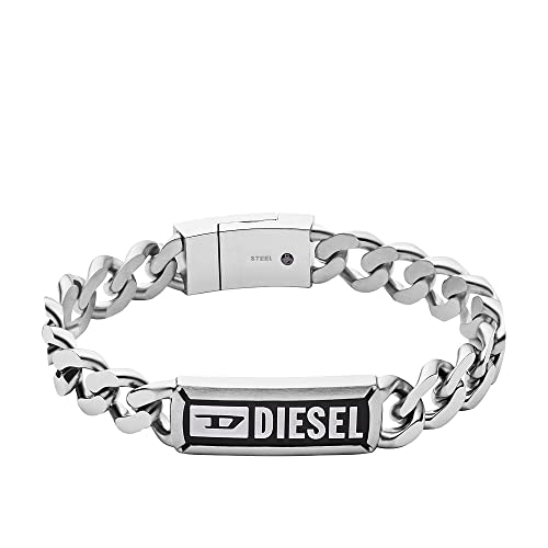 Diesel Armband Für Männer Stahl, L 18,5Cm Silber Edelstahlarmband, DX1243040