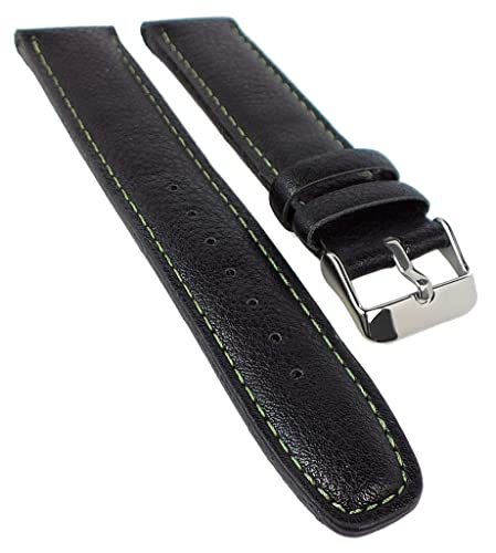 Bruno Banani Ketos Ersatzband 20mm aus Leder in schwarz Schließe silberfarben BR30018