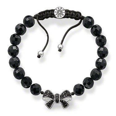 Thomas Sabo A1168 Nylonarmband schwarz Größe 22,0 cm/18,0 mm