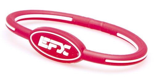 Unbekannt EFX Silikon oval Armband, rot/weiß