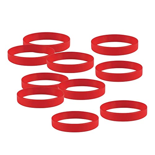 Amagogo Ble10 Stück/Stück/Packung Blanko Silikon Mode Gummi Armbänder, Rot, einfach