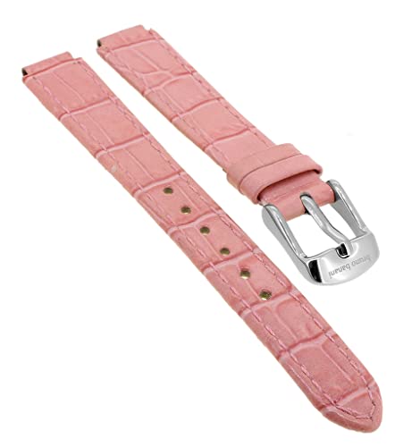Bruno Banani Ersatzband 11mm in rosa aus Leder mit Naht mit Schließe silberfarben CD 3057