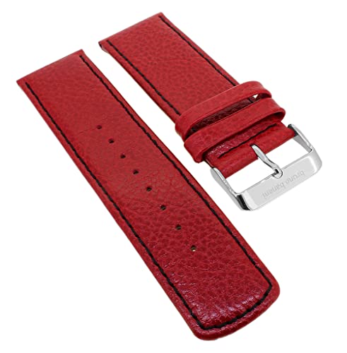 Bruno Banani Big Square Ersatzband 26mm in rot aus Leder SQ4 BR20687 BR20686 BR20682