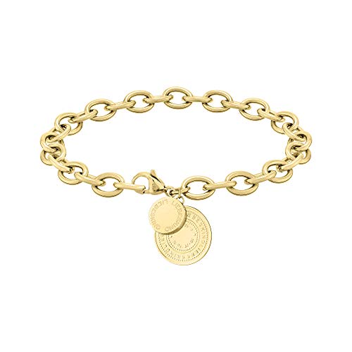 Liebeskind Berlin Armband mit Anhänger aus Edelstahl (Gold), 20 cm