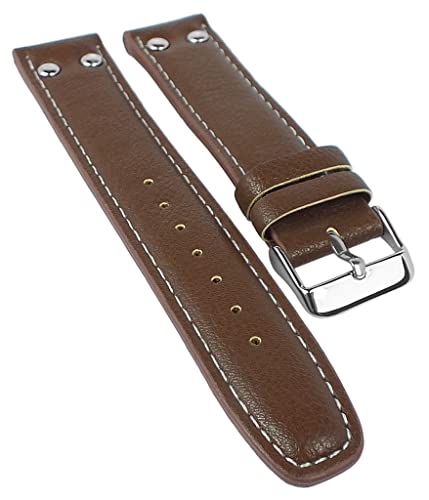 Bruno Banani Okan Ersatzband 20mm aus Leder in braun Schließe silberfarben BR30007